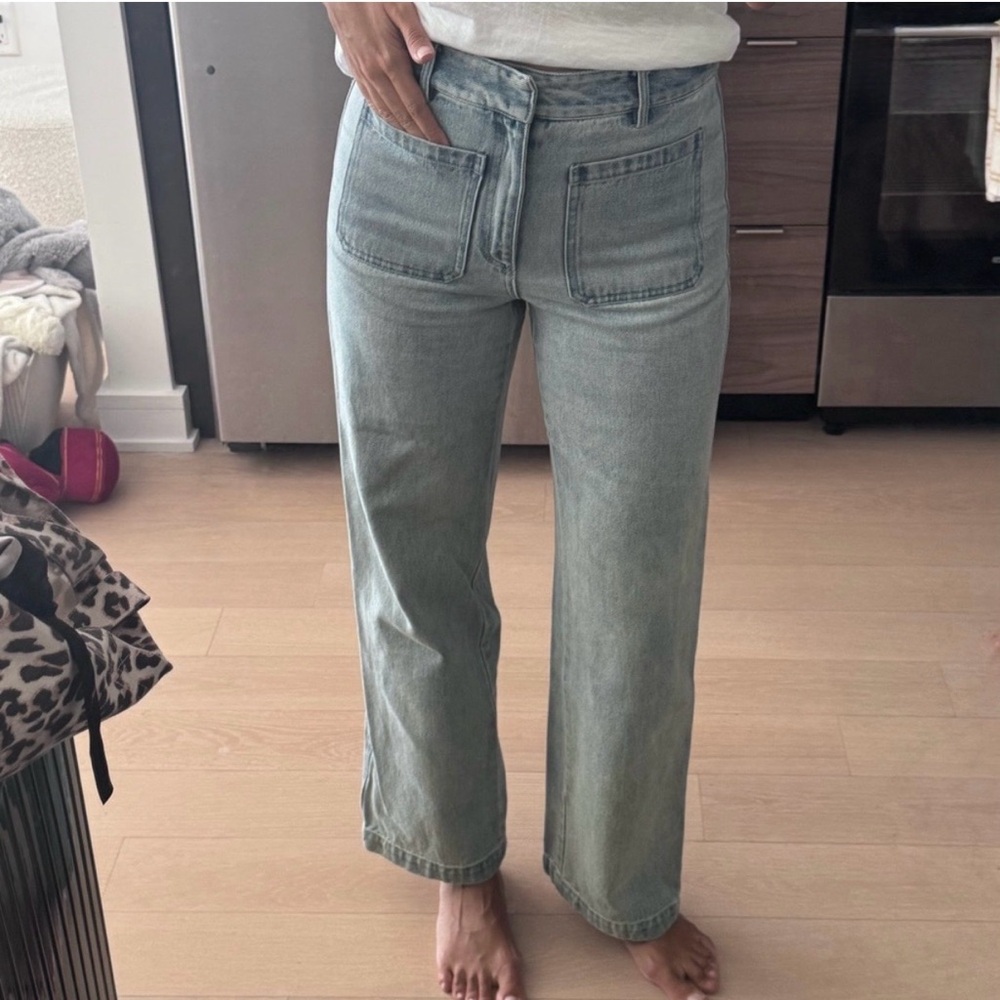 Dior Light Wash Wide Leg Jeans Women’s Size 26 High Rise Designer Denim - Picture 2 of 8